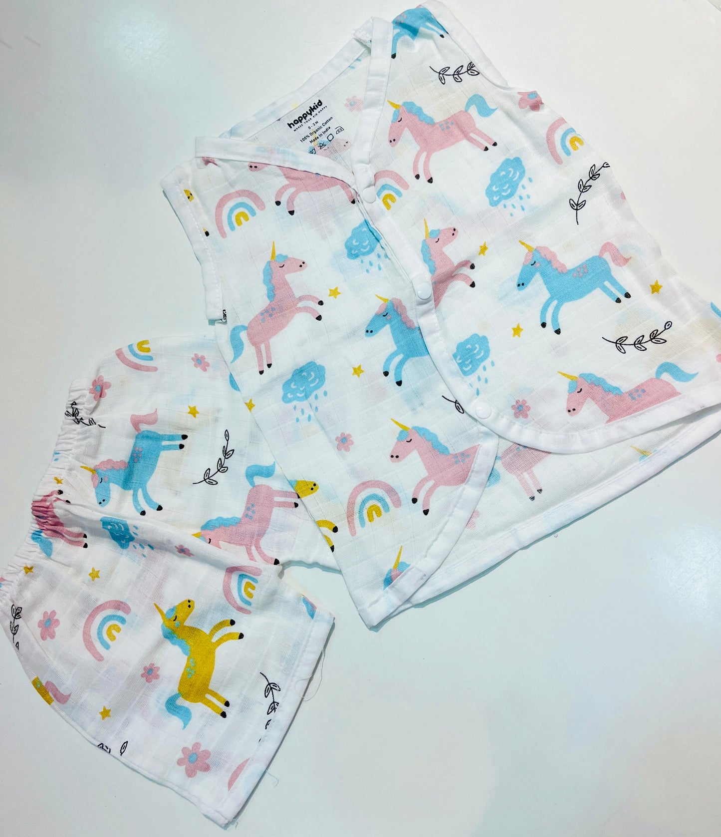 Unicorn Rainbow Muslin Cord Set