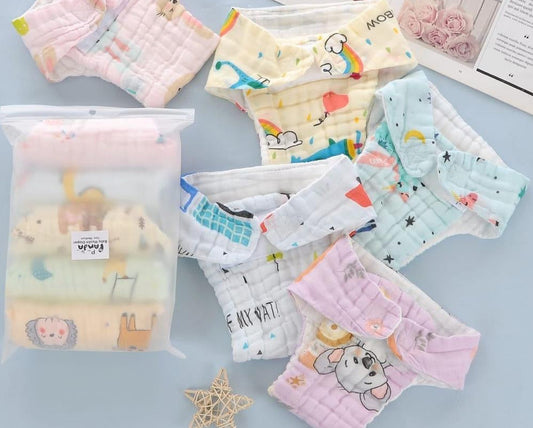 Crinkled muslin diper(one piece)